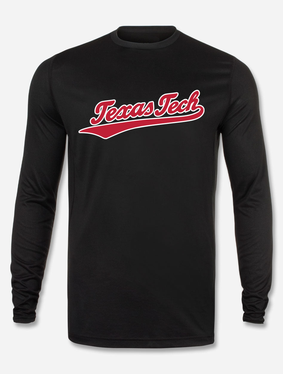 Texas Tech Red Raiders"Basketball Script" Athletic Fiber Long Sleeve T-shirt