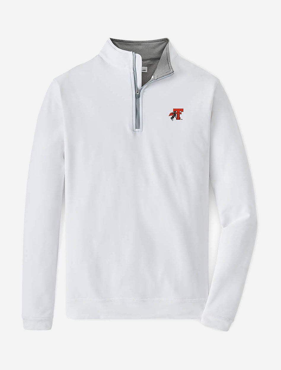 Peter Millar Texas Tech Red Raiders "Horse and Rider" Solid White Perth Quarter Zip