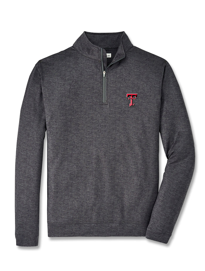 Peter Millar Texas Tech Double T Perth Stretch "Stitch" Performance Quarter Zip