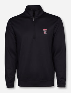 Antigua Texas Tech "Leader" Black Quarter Zip Pullover