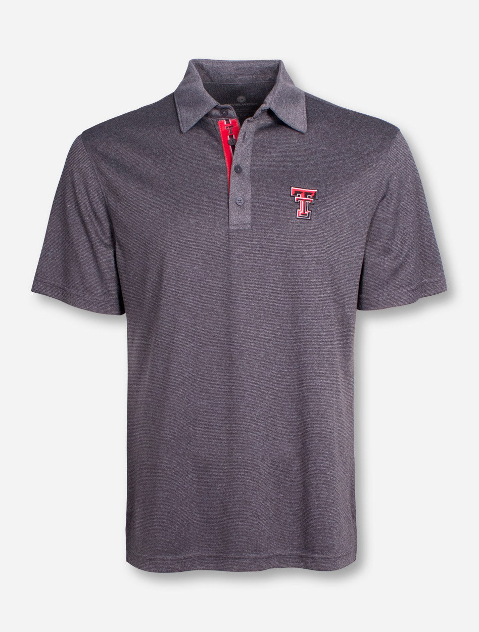 Levelwear Texas Tech "Affirmed" Grey Striped Polo