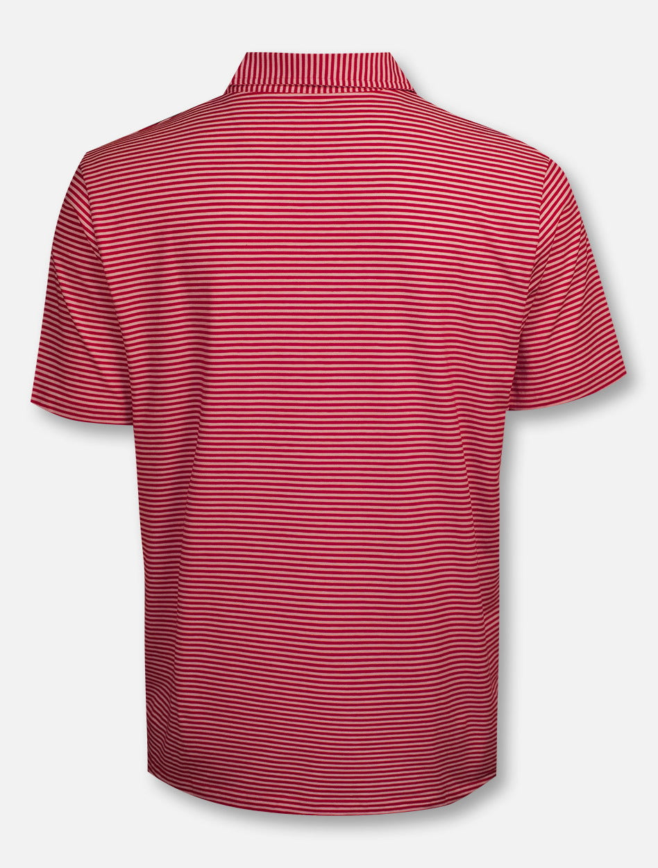Peter Millar Texas Tech Red Raiders "Major" Mini Double T Pocket Striped Red Polo