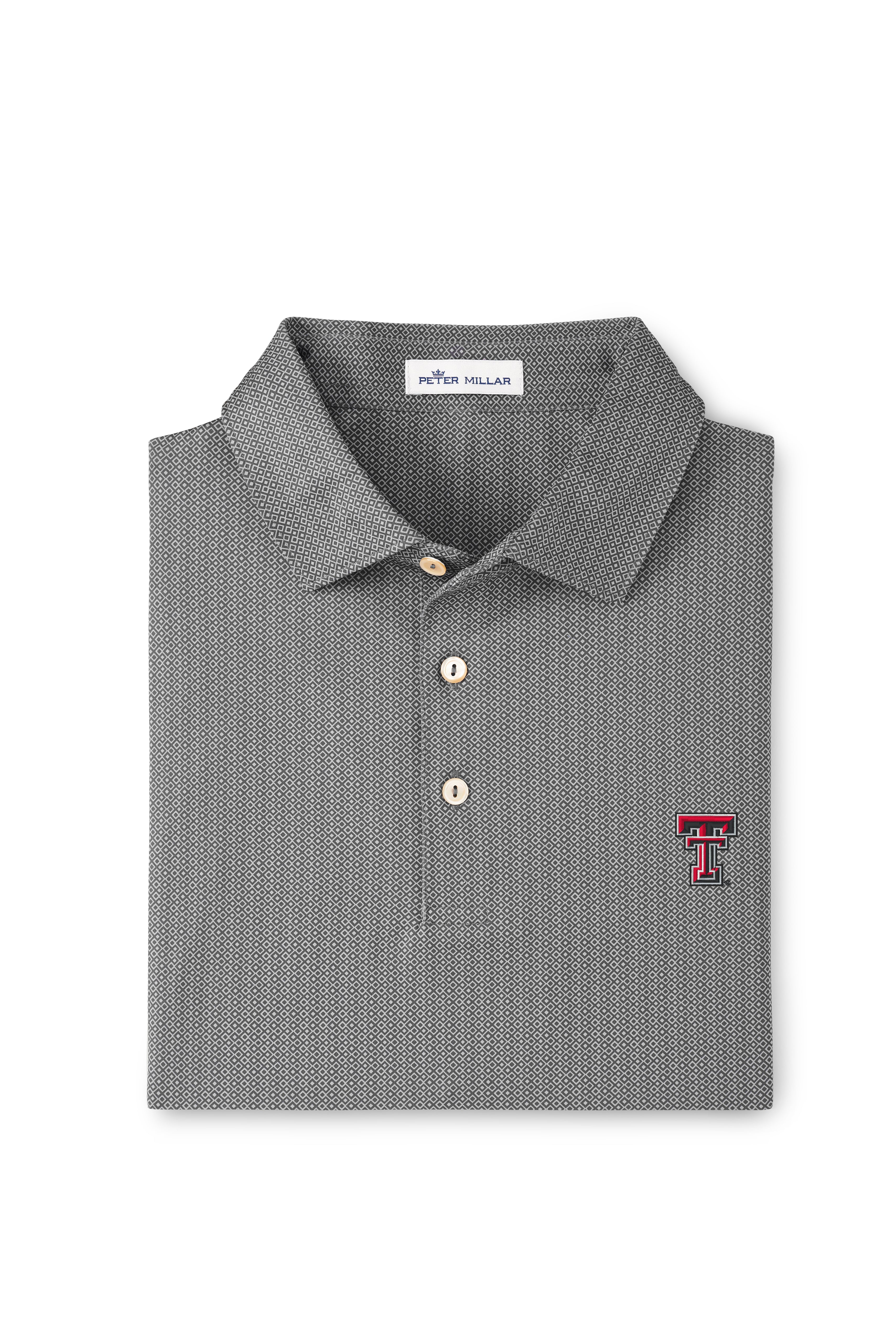 Texas Tech Red Raiders Peter Millar "JAMM" Printed Geo Stretch Jersey Polo