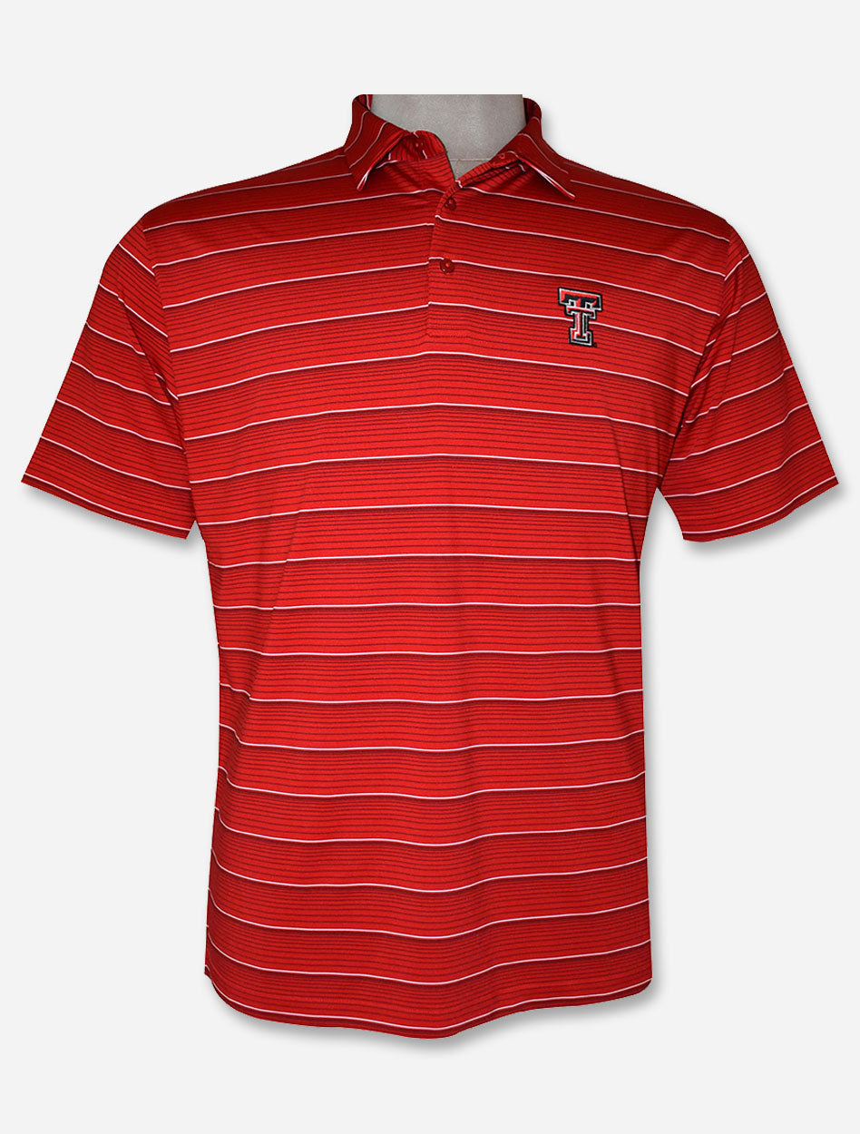 Texas Tech Red Raiders "Bankshot" Striped Men's Red Polo