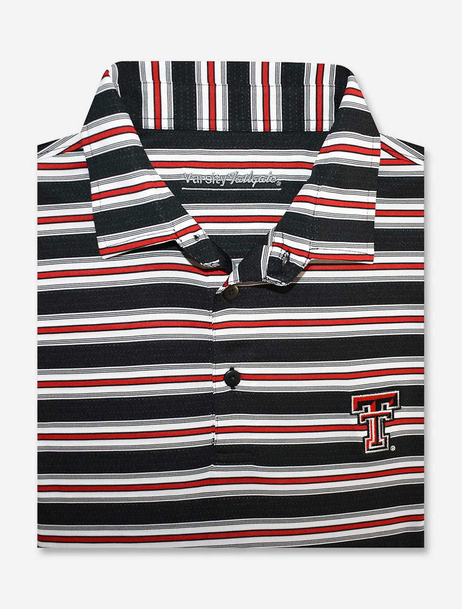 Texas Tech Red Raiders "Air Mail" Tri Team Color-Striped Men's Polo