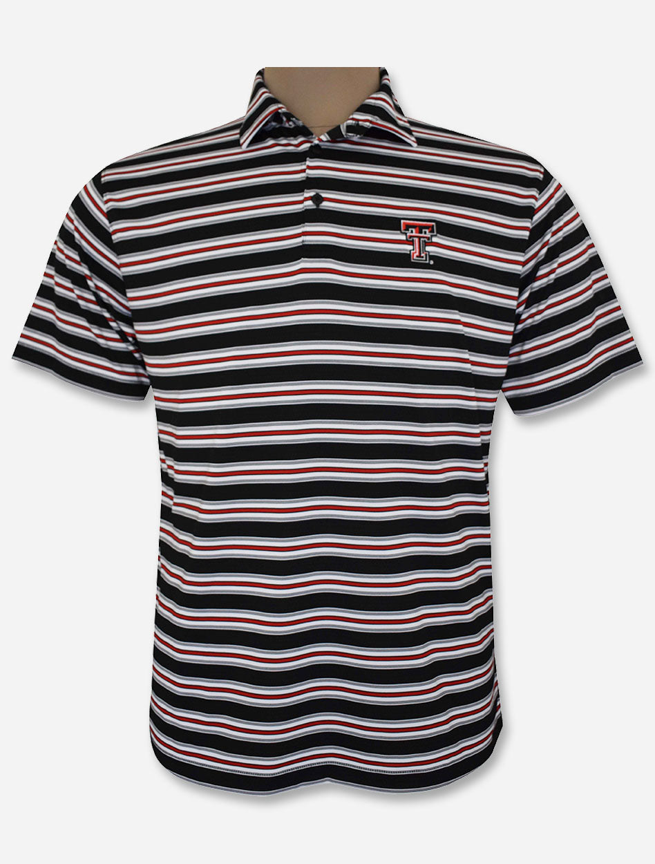 Texas Tech Red Raiders "Air Mail" Tri Team Color-Striped Men's Polo