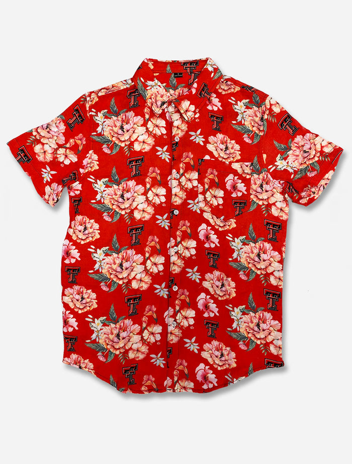 Texas Tech Red Raiders "Linen Feel" Hawaiian Button Down