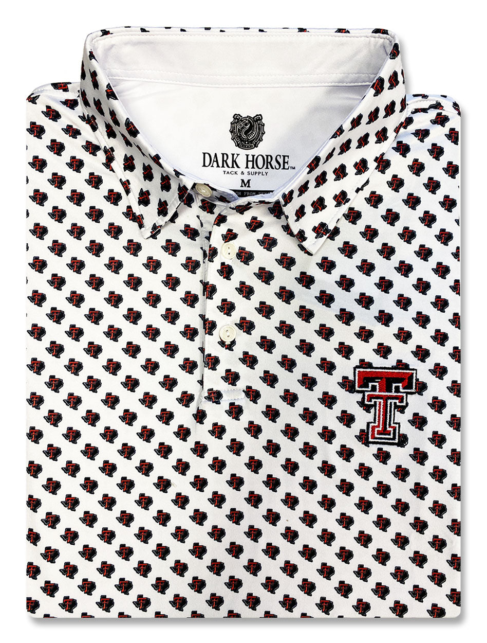 Texas Tech Dark Horse "Pride" Premium White Men's Polo