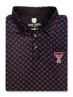 Texas Tech Dark Horse "Pride" Premium Black Men's Polo