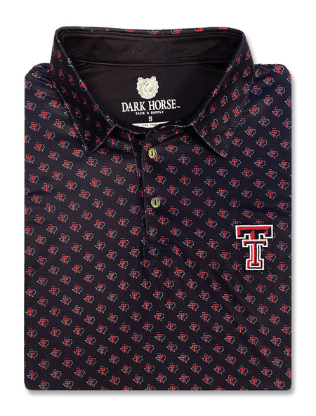 Texas Tech Dark Horse "Pride" Premium Black Men's Polo