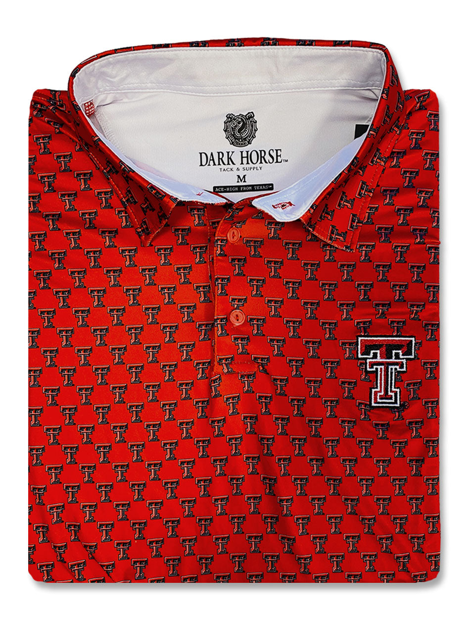 Texas Tech Dark Horse "Double T" Premium Red Men's Polo