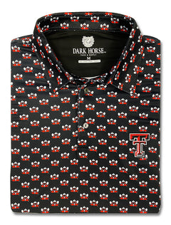 Texas Tech Dark Horse "Raider Red" Premium Black Men's Polo