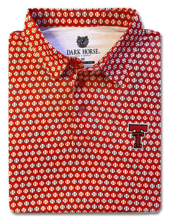 Texas Tech Dark Horse "Baseball All Over" Premium Red Polo