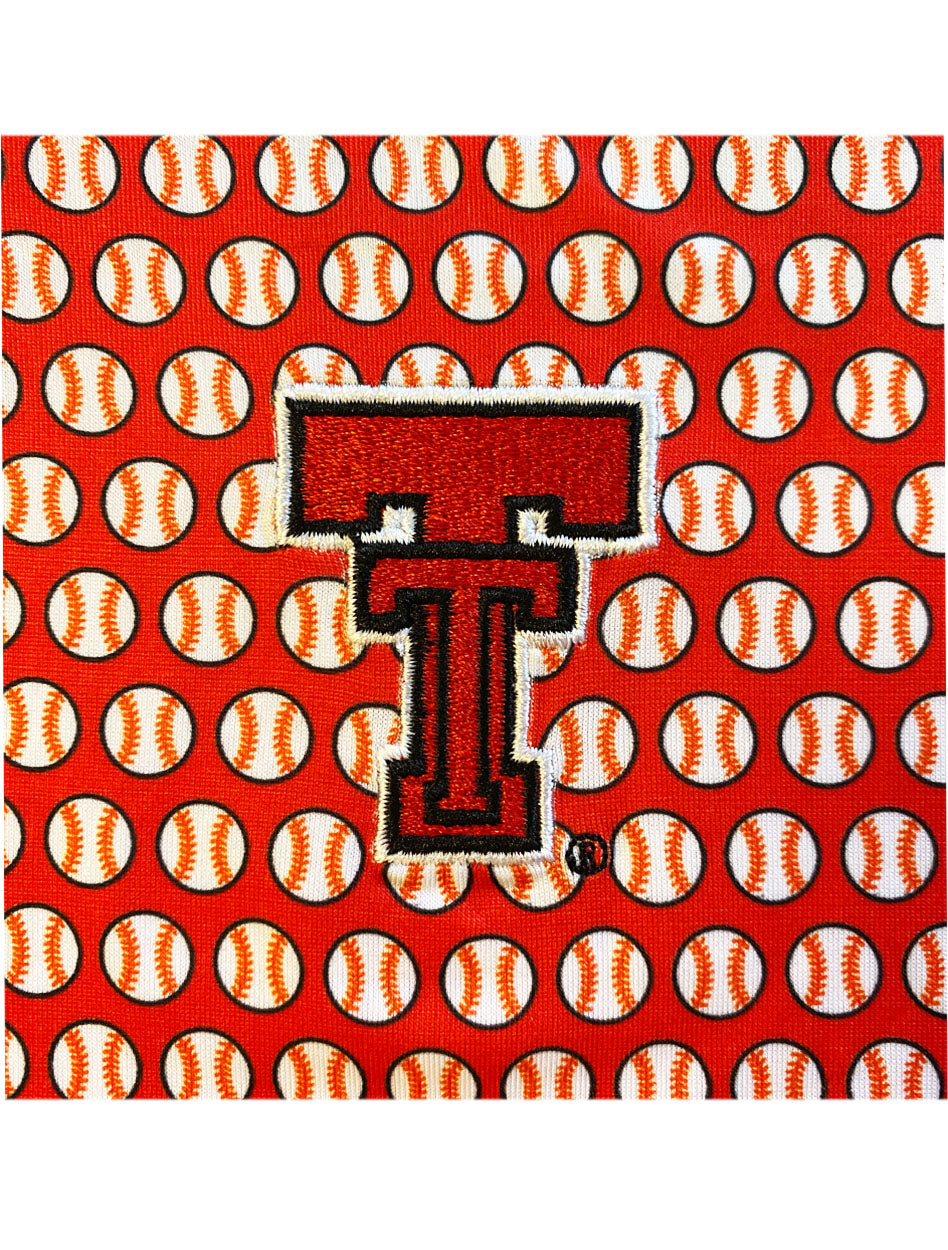 Texas Tech Dark Horse "Baseball All Over" Premium Red Polo