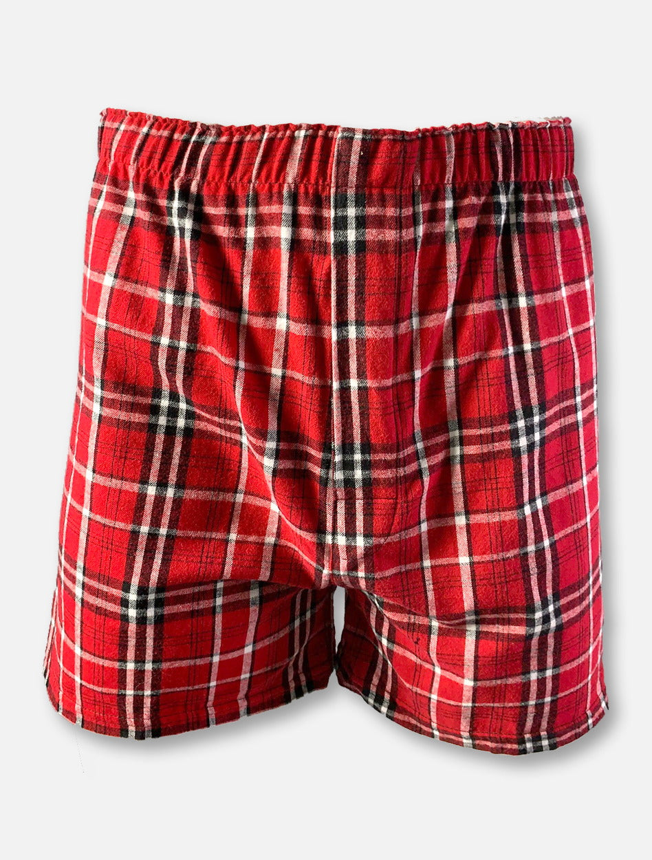 Texas Tech Red Raiders Double T Plaid Flannel Boxers