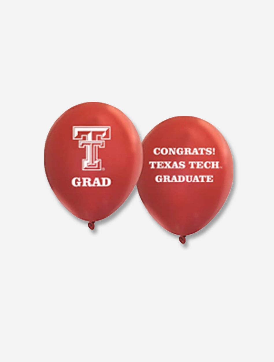 Texas Tech Red Raiders Grad Balloons 10 pack