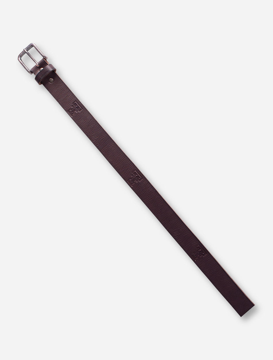 Texas Tech Embossed Double T Leather Belt