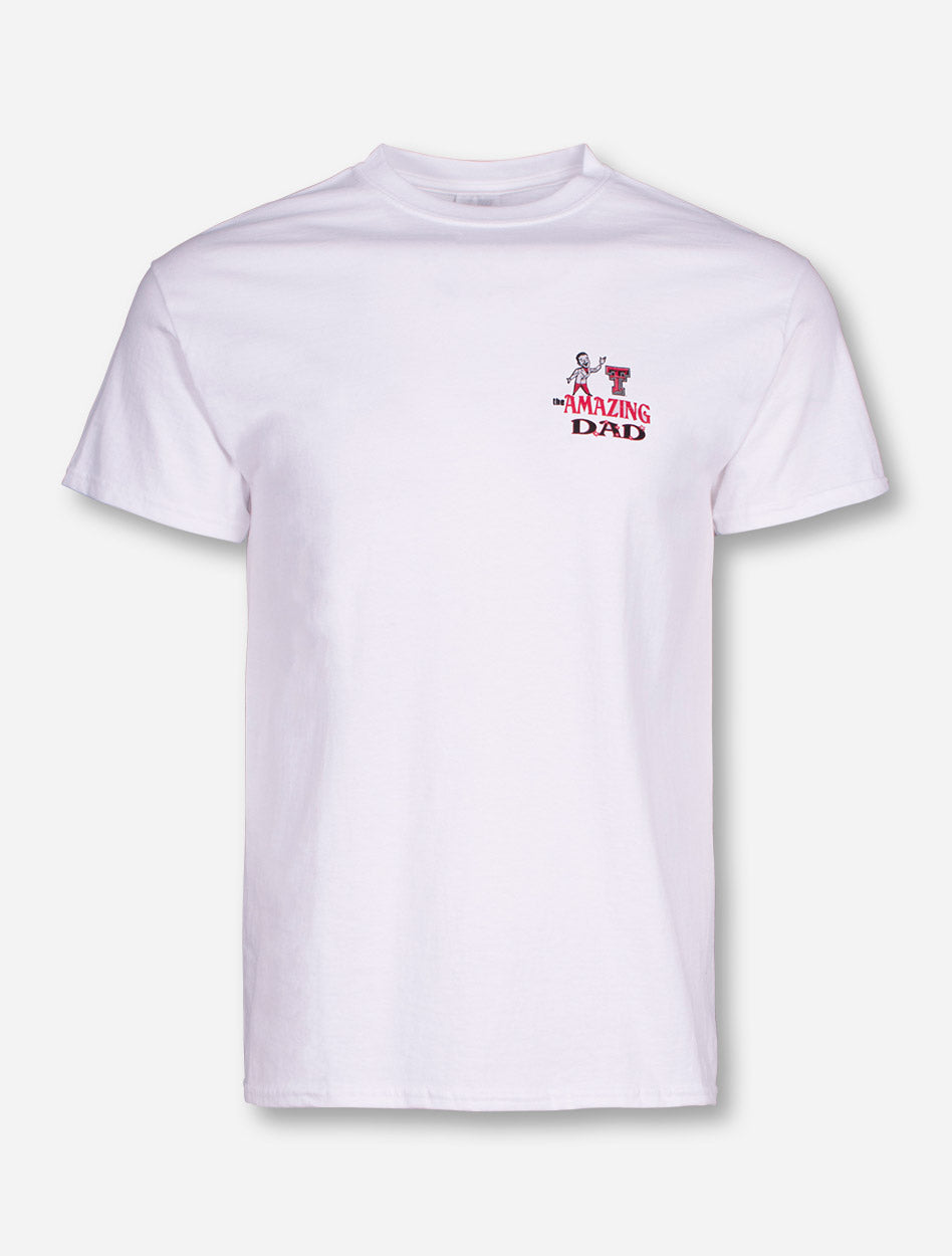 Amazing Tech Dad on White T-Shirt - Texas Tech