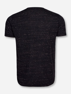 Texas Tech Arch in Red on Heather Black T-Shirt