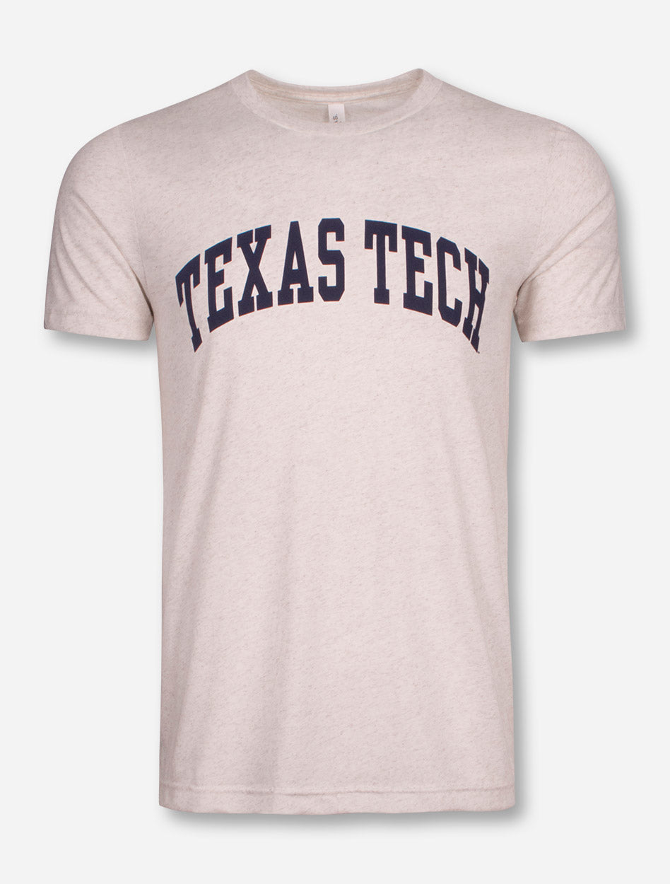 Classic Texas Tech Red Raiders Navy Arch on Oatmeal T-Shirt