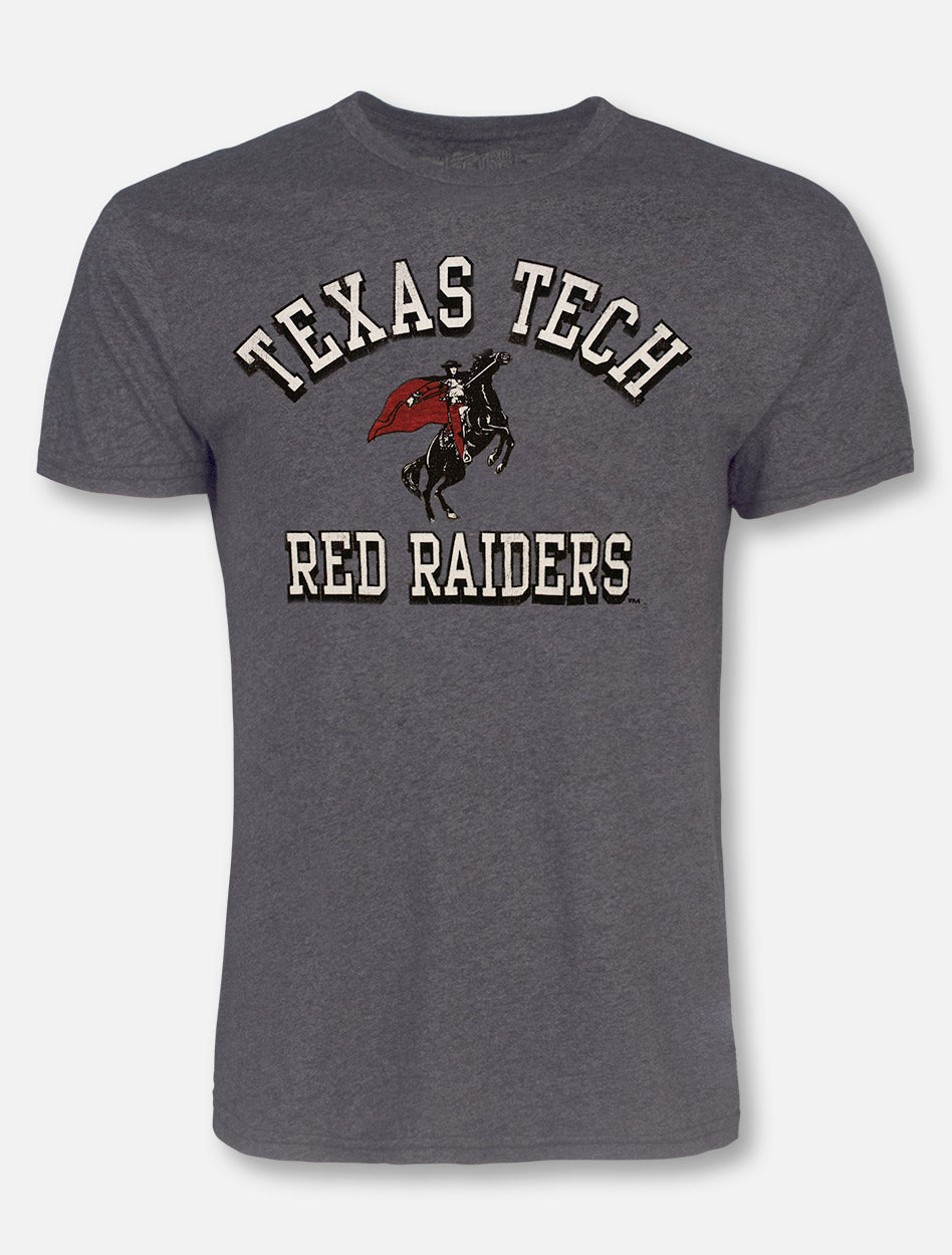 Retro Brand Texas Tech Red Raiders Arch Over Rearing Rider T-Shirt