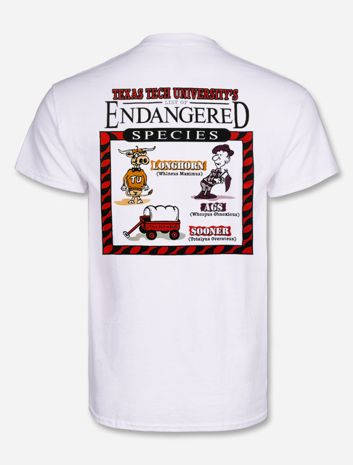 Texas Tech Red Raiders "Endangered Species" White T-shirt