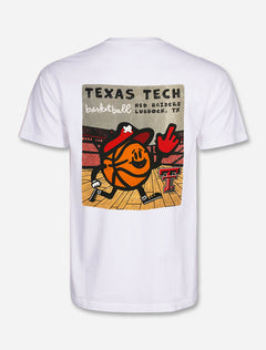 Texas Tech Red Raiders "Basketball Toon Sports" Comfort Color White T-Shirt