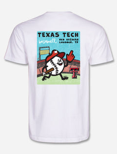 Texas Tech Red Raiders "Baseball Toon Sports" White T-Shirt