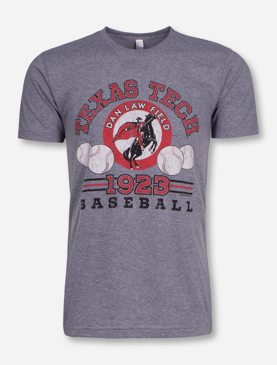 Texas Tech Red Raiders 1923 Baseball on Heather Grey T-Shirt