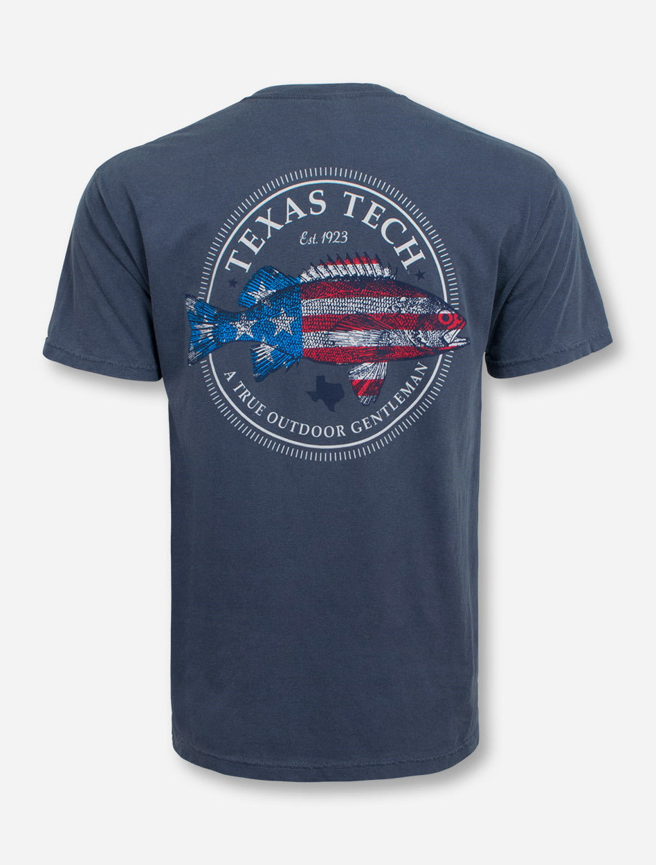 American Fish Denim Blue T-Shirt - Texas Tech
