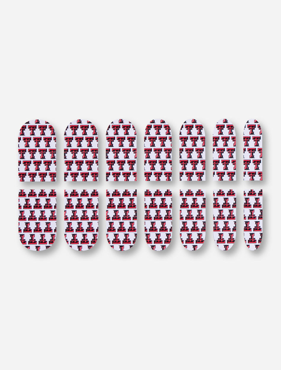 Texas Tech Double T Pattern Nail Decals