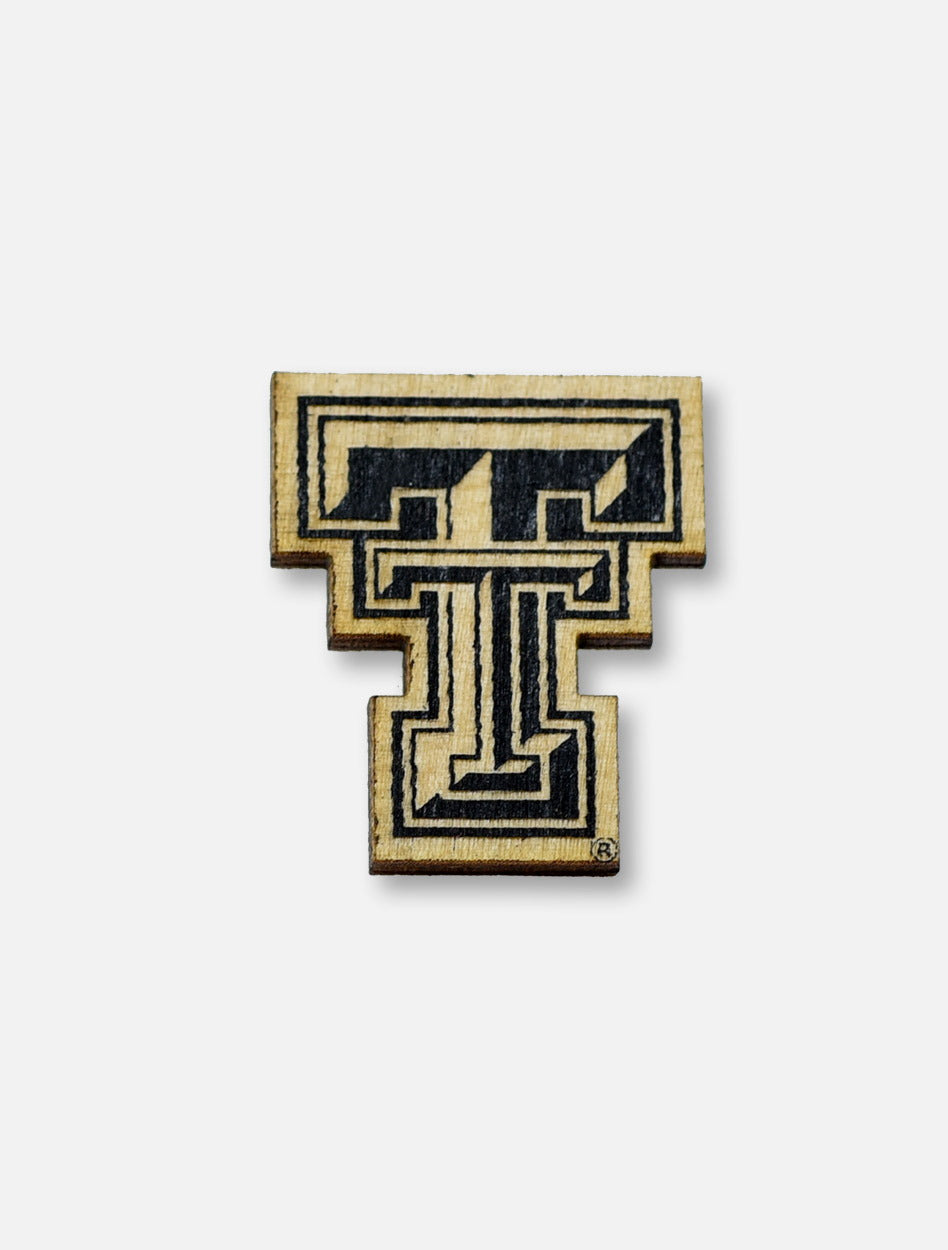 Texas Tech Red Raiders Double T Wooden Lapel Pin