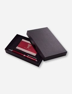 Texas Tech Carbon Fiber Business Card Case and Pen Set