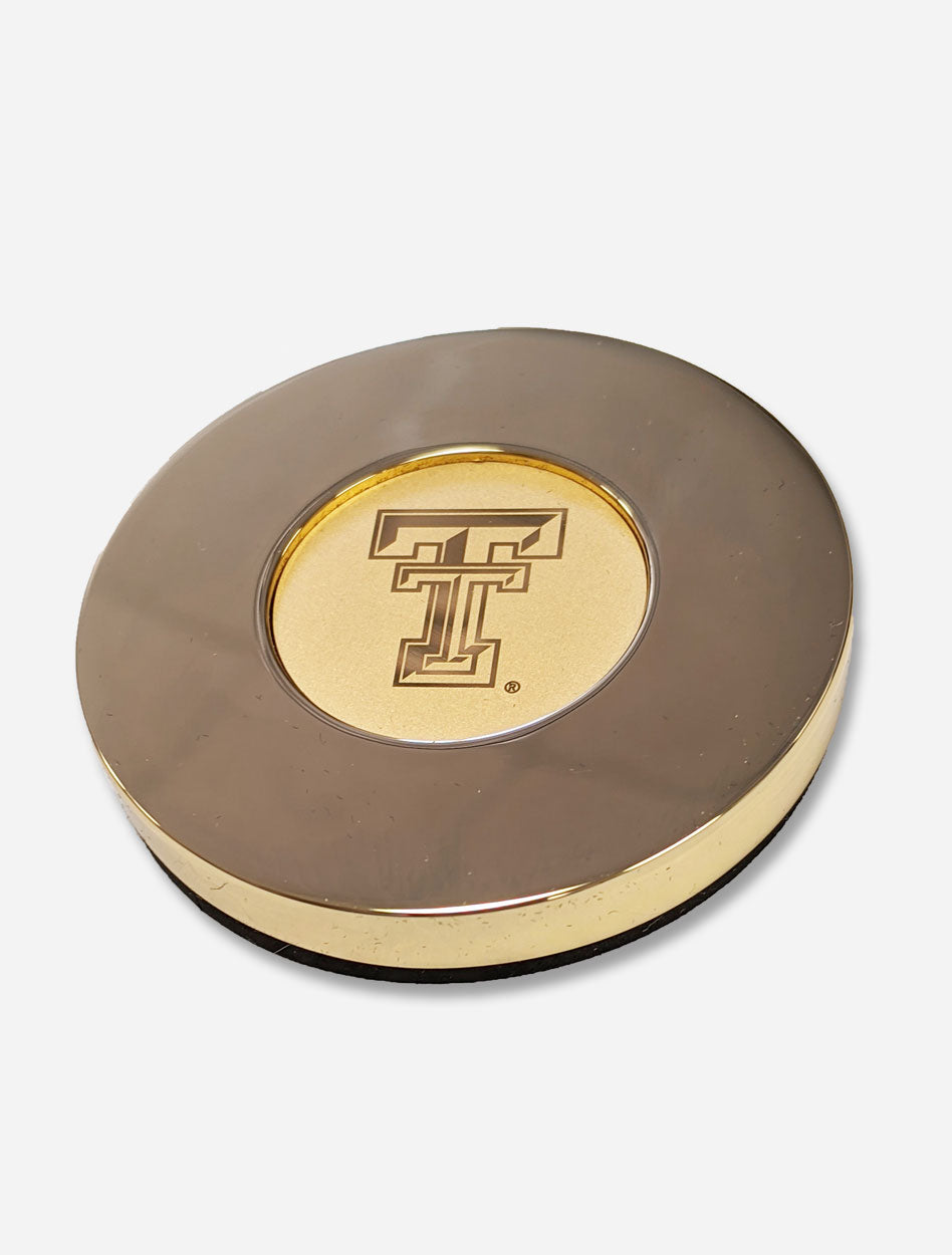Texas Tech Double T Gold Tone Medallion Paperweight