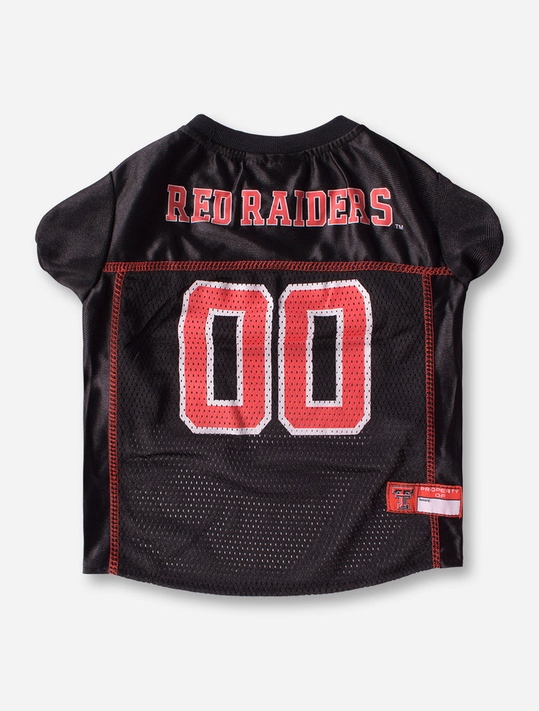 Red Raider Outfitter Texas Tech #00 Black Pet Jersey in Black, Size: S, Sold by Red Raider Outfitters