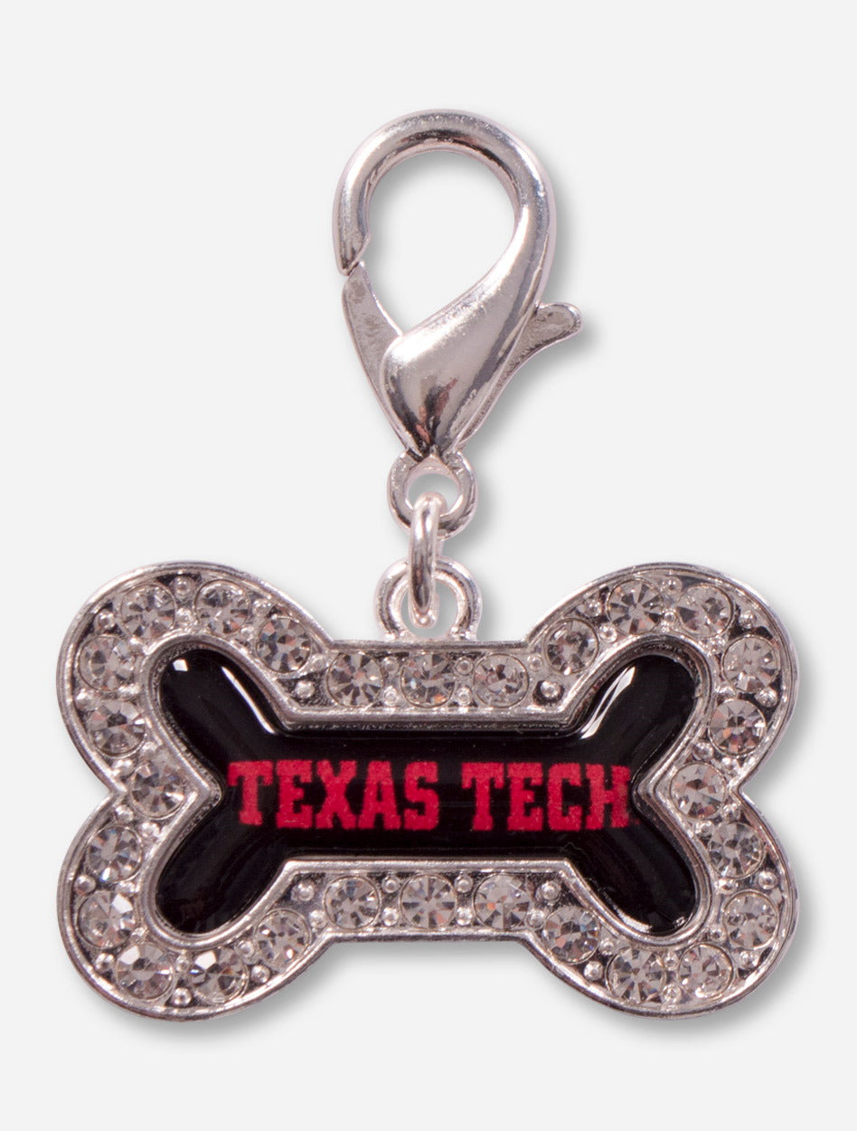 Texas Tech Red Raiders Crystal Dog Bone Pet Collar Charm