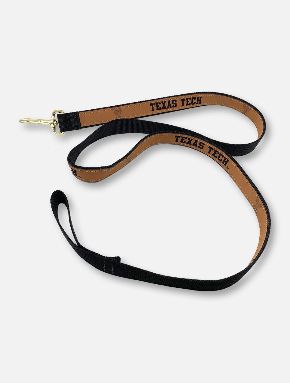 Texas Tech Red Raiders Tan Leather Embroidered Leash