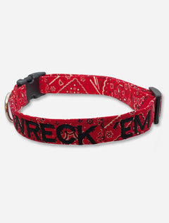 Texas Tech Red Raiders Wreck' Em "Bandana" Pattern Dog Collar