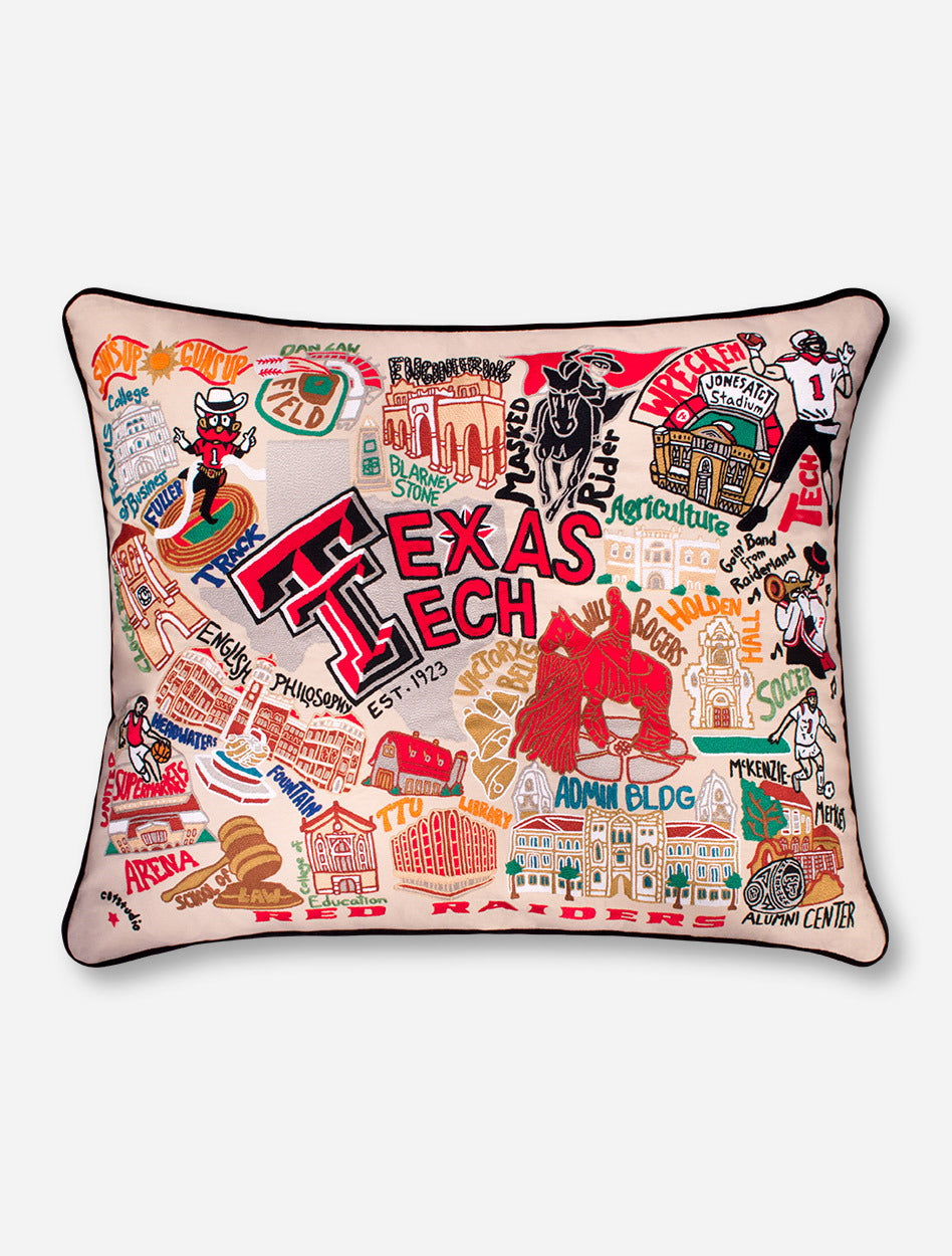 Catstudio Hand Stitched Extra Large Texas Tech Red Raiders Decorative Pillow