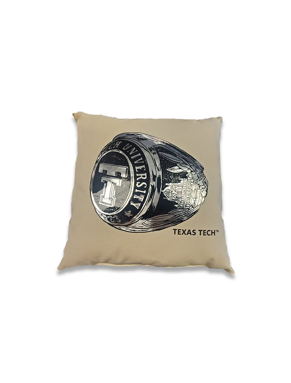 Texas Tech Ring and Double T 20" Square Pillow
