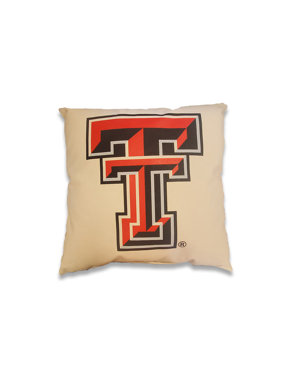 Texas Tech Ring and Double T 20" Square Pillow