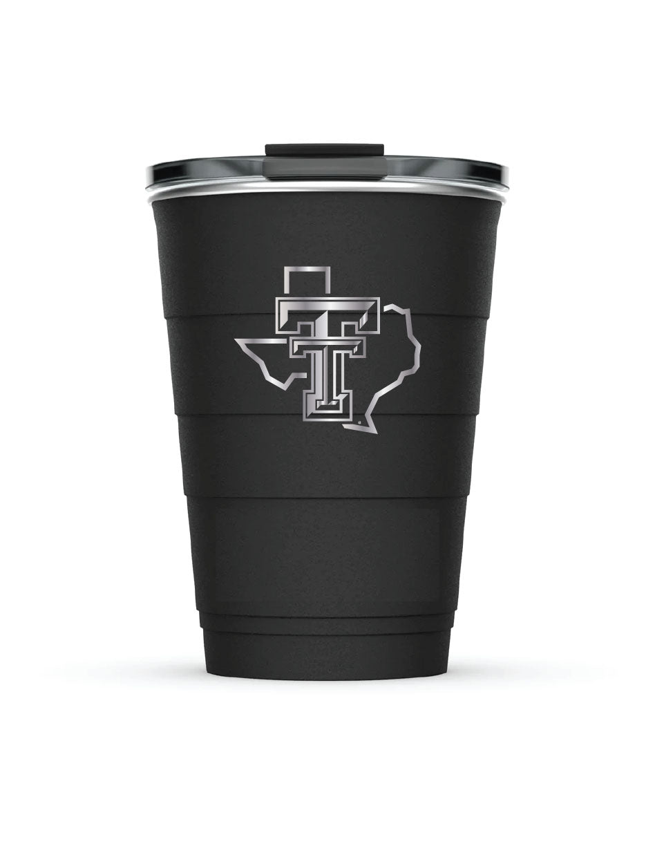 Texas Tech Pirani "Pride" 16oz Black Party Cup Tumbler