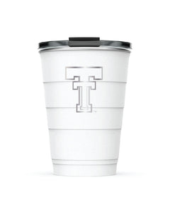 Texas Tech Pirani "Throwback" 16oz White Party Cup Tumbler