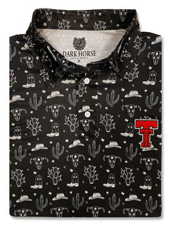 Texas Tech Dark Horse "The Desert" Black Men's Polo