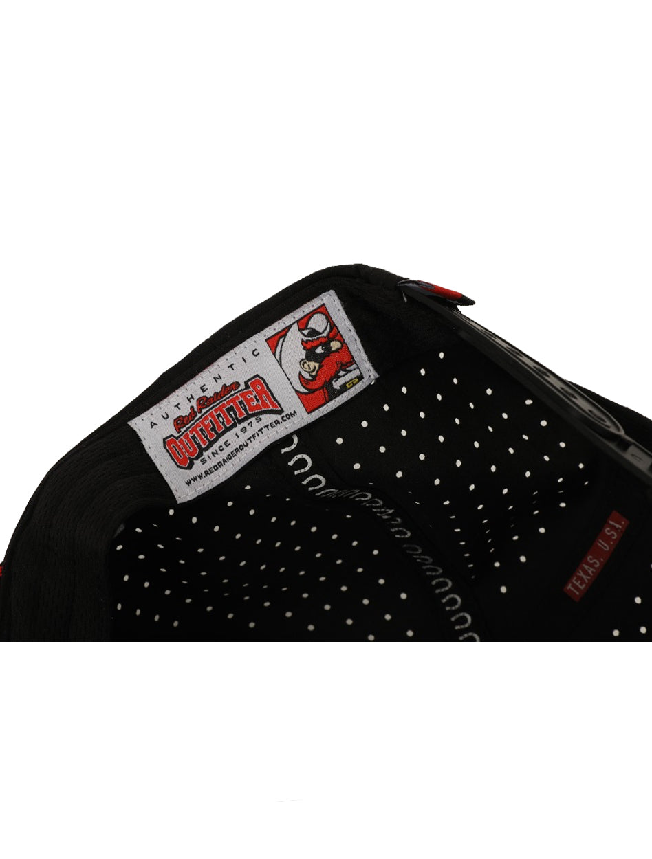Texas Tech Dark Horse Throwback "Rearing Rider" Black Sport Snapback Cap