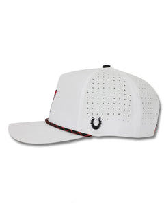 Texas Tech Dark Horse Throwback "Rearing Rider" White Sport Snapback Cap