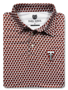 Texas Tech Dark Horse "Mini Rearing Rider" Throwback Premium Men's Polo