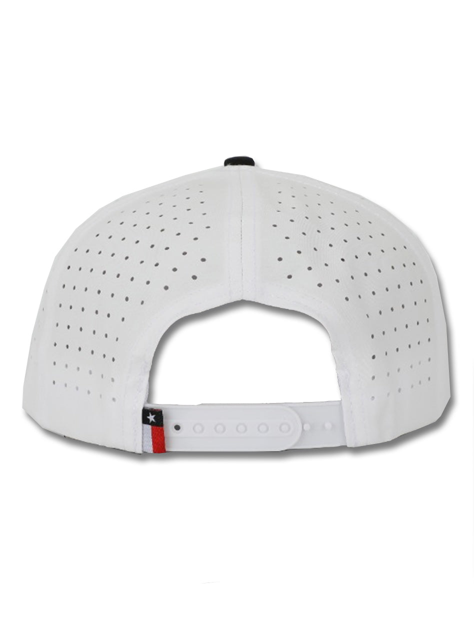 Texas Tech Dark Horse Throwback "Rearing Rider" White Sport Snapback Cap
