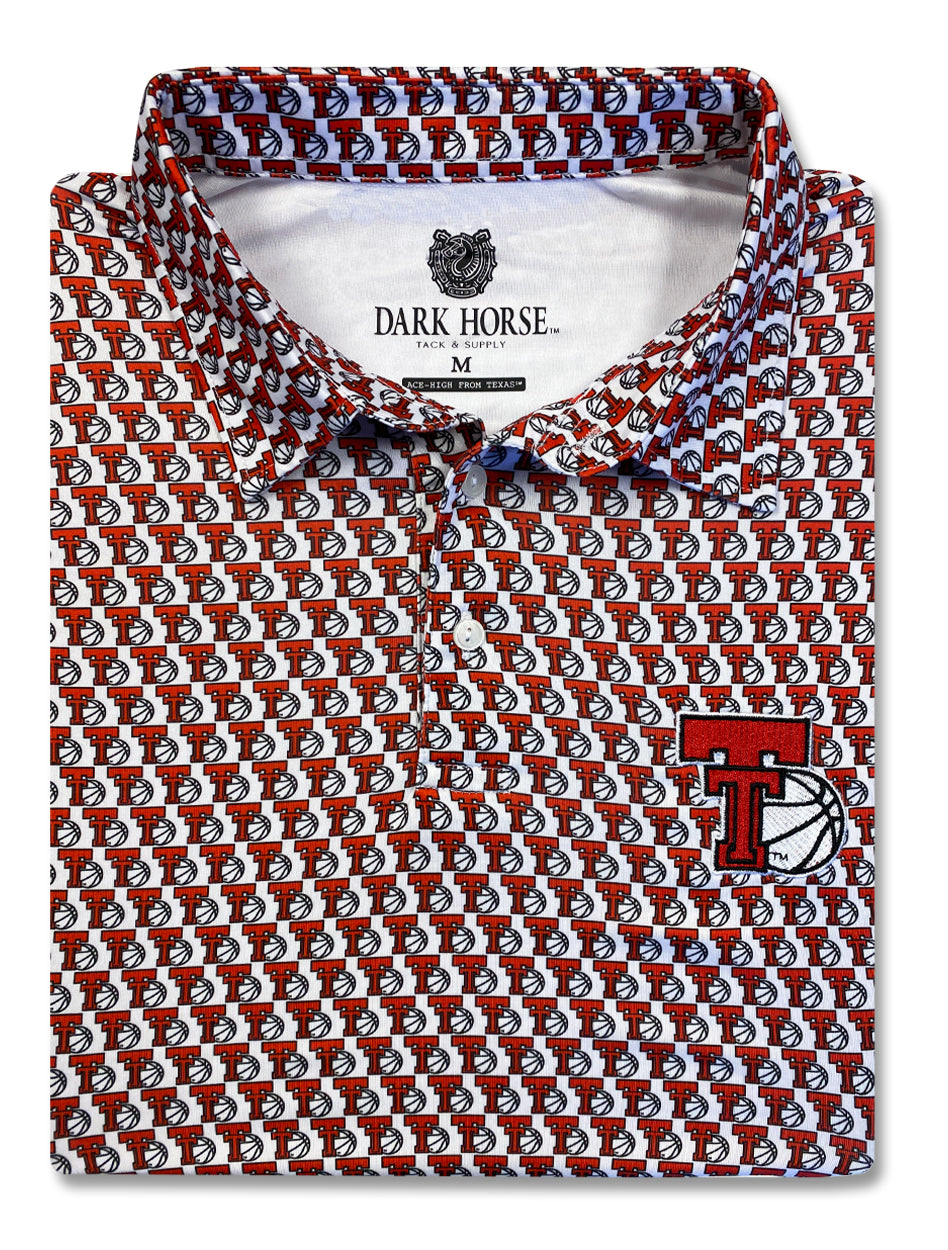 Texas Tech Dark Horse "Basketball Repeat" Premium Men's Polo