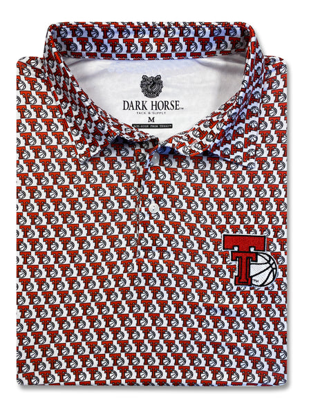Texas Tech Dark Horse "Basketball Repeat" Premium Men's Polo